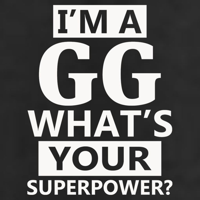 I'm A Gg What's Your Superpower Funny Great Grandma 7 Panel Mesh Trucker Snapback Hat