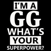 I'm A Gg What's Your Superpower Funny Great Grandma Flexfit Unipanel Trucker Cap