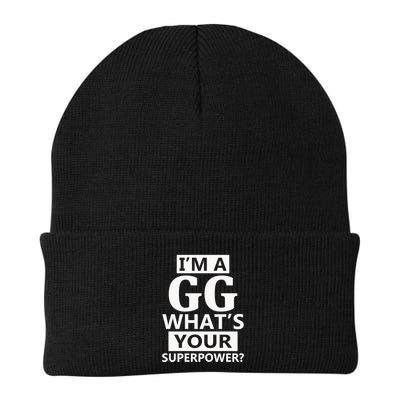 I'm A Gg What's Your Superpower Funny Great Grandma Beanie
