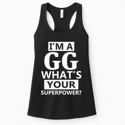 I'm A Gg What's Your Superpower Funny Great Grandma Womens Tank Top