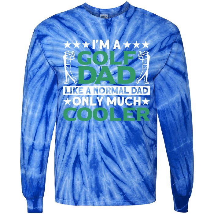 Im A Golf Dad Gift Tie-Dye Long Sleeve Shirt