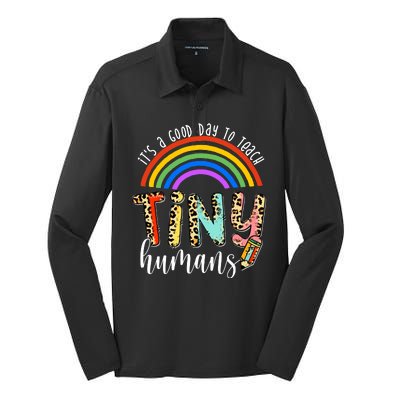 Its A Good Day To Teach Tiny Humans Cute Teacher Silk Touch Performance Long Sleeve Polo