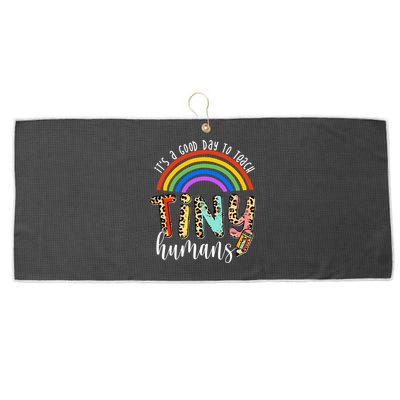 Its A Good Day To Teach Tiny Humans Cute Teacher Large Microfiber Waffle Golf Towel