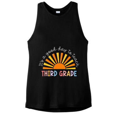 It's A Good Day To Teach 3rd Grade Teacher Ladies PosiCharge Tri-Blend Wicking Tank