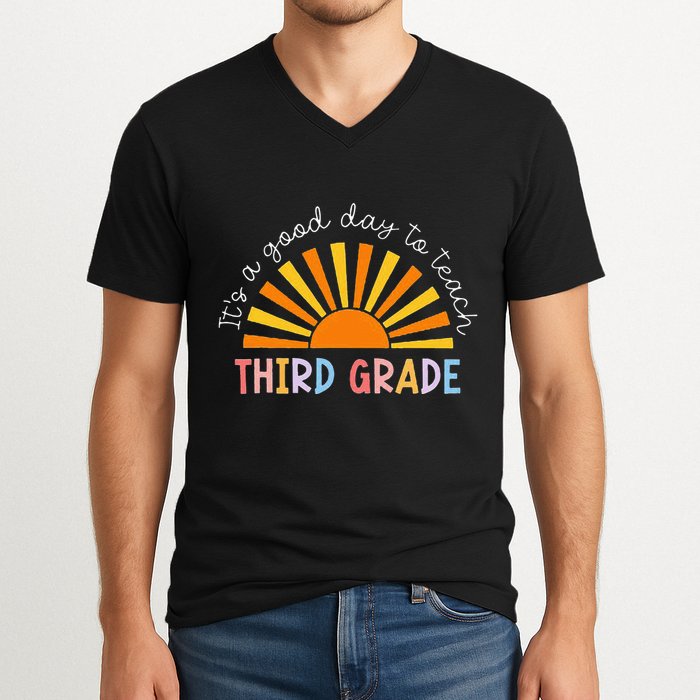 It's A Good Day To Teach 3rd Grade Teacher V-Neck T-Shirt