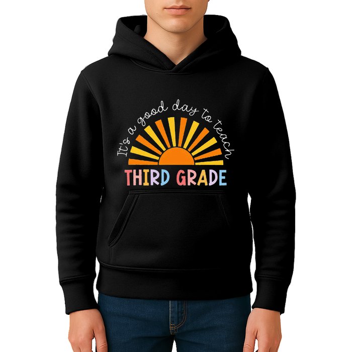 It's A Good Day To Teach 3rd Grade Teacher Kids Hoodie