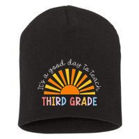 It's A Good Day To Teach 3rd Grade Teacher Short Acrylic Beanie