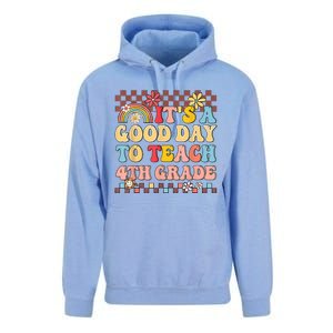 Its A Good Day To Teach Fourth Grade Groovy Teacher Unisex Surf Hoodie