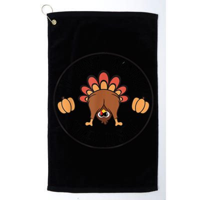 It AinT Gonna Stuff Itself Turkey Funny Thanksgiving Platinum Collection Golf Towel