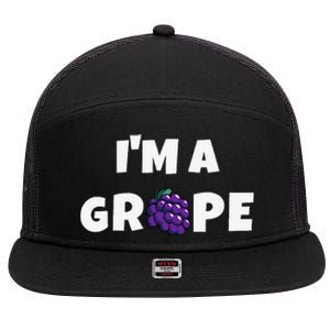 Im A Grape Halloween Grape Costume 7 Panel Mesh Trucker Snapback Hat