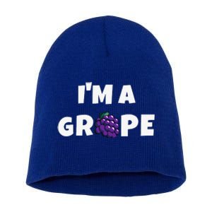 Im A Grape Halloween Grape Costume Short Acrylic Beanie