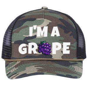 Im A Grape Halloween Grape Costume Retro Rope Trucker Hat Cap