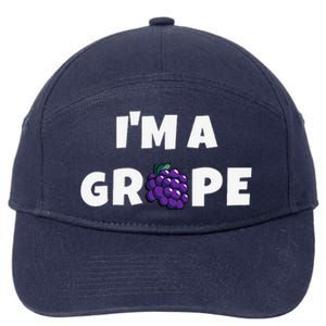 Im A Grape Halloween Grape Costume 7-Panel Snapback Hat