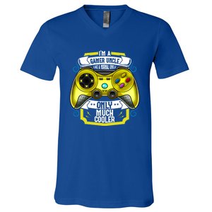 Im A Gamer Uncle Like A Normal Uncle Only Much Cooler Funny Gift V-Neck T-Shirt