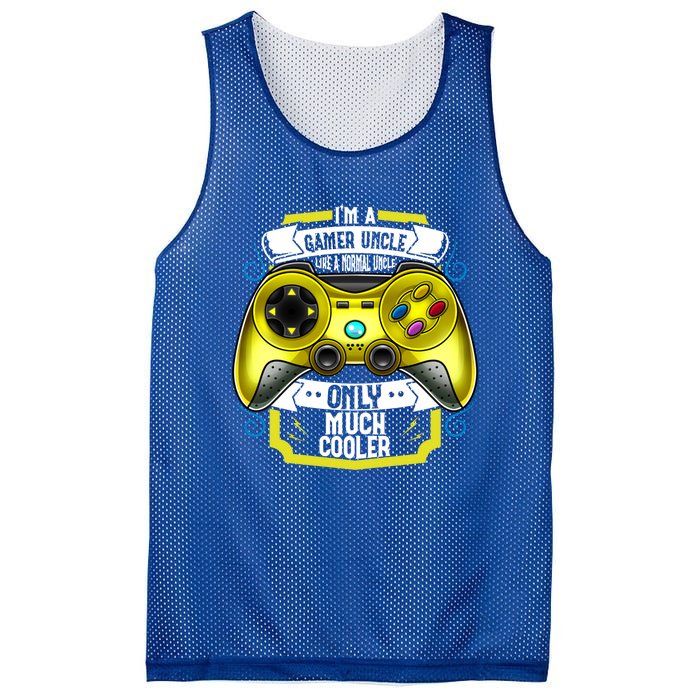 Im A Gamer Uncle Like A Normal Uncle Only Much Cooler Funny Gift Mesh Reversible Basketball Jersey Tank