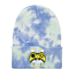 Im A Gamer Uncle Like A Normal Uncle Only Much Cooler Funny Gift Tie Dye 12in Knit Beanie