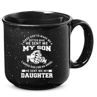 I Asked God To Make Me A Better Man He Sent Me my Son 15oz Campfire Ceramic Mug