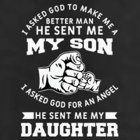 I Asked God To Make Me A Better Man He Sent Me my Son 15oz Campfire Ceramic Mug