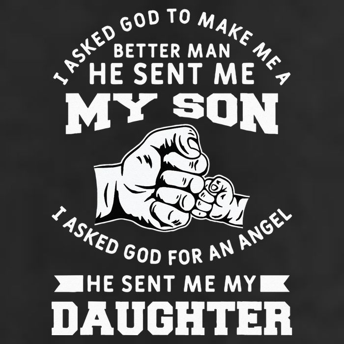 I Asked God To Make Me A Better Man He Sent Me my Son Microfiber Hand Towel
