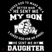 I Asked God To Make Me A Better Man He Sent Me my Son Wool Snapback Cap