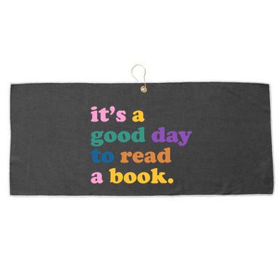 Its A Good Day To Read A Book Colorful Large Microfiber Waffle Golf Towel