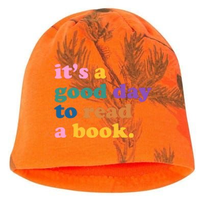 Its A Good Day To Read A Book Colorful Kati - Camo Knit Beanie