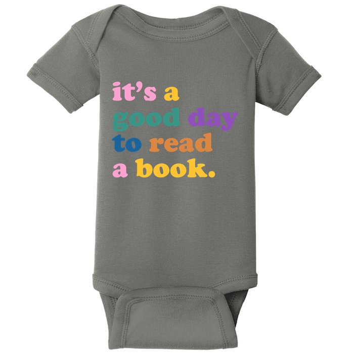Its A Good Day To Read A Book Colorful Baby Bodysuit