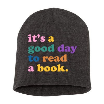 Its A Good Day To Read A Book Colorful Short Acrylic Beanie