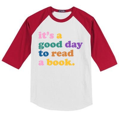 Its A Good Day To Read A Book Colorful Kids Colorblock Raglan Jersey