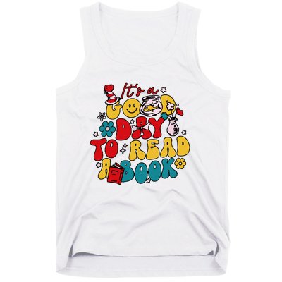 Its A Good Day To Read A Book Reading Day Cat Teachers Tank Top