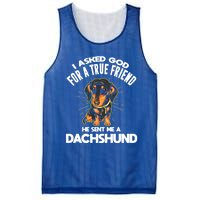 I Asked God For A True Friend Doxie Dad And Mom Dachshund Gift Mesh Reversible Basketball Jersey Tank