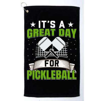 It's A Great Day Pickleball Paddle Gift Golf Towel