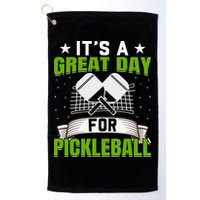 It's A Great Day Pickleball Paddle Gift Golf Towel
