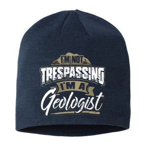 IM A Geologist Funny Rock Hounds Hunting Backside Sustainable Beanie