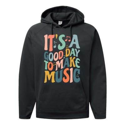 ItS A Good Day To Make Music Musician Band Music Teacher Performance Fleece Hoodie