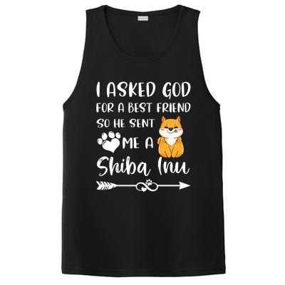 I Asked God For A True Friend He Sent Me A Shiba Inu Mom Cool Gift PosiCharge Competitor Tank