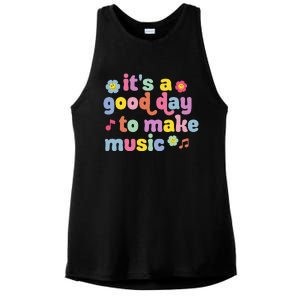 It's A Good Day To Make Groovy Music Teacher Ladies PosiCharge Tri-Blend Wicking Tank