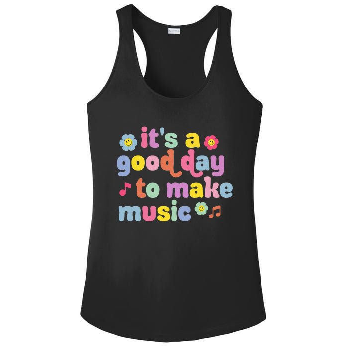 It's A Good Day To Make Groovy Music Teacher Ladies PosiCharge Competitor Racerback Tank