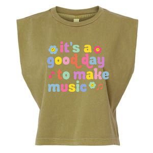 It's A Good Day To Make Groovy Music Teacher Garment-Dyed Women's Muscle Tee