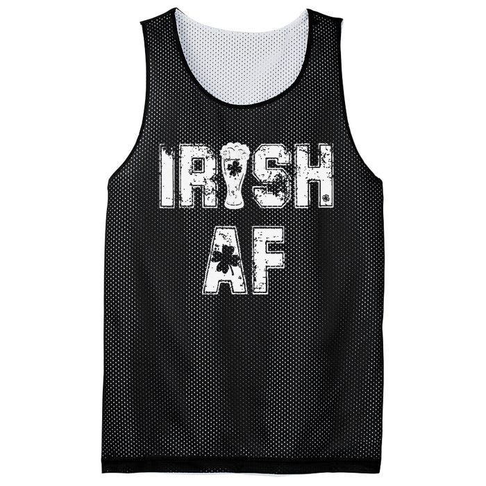 Irish AF Great Saint Patrick's Or Paddy's Day Gift Tee Mesh Reversible Basketball Jersey Tank