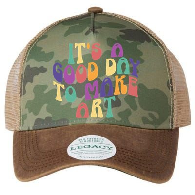 It's A Good Day To Make Some Art Artists Arts Teacher Legacy Tie Dye Trucker Hat