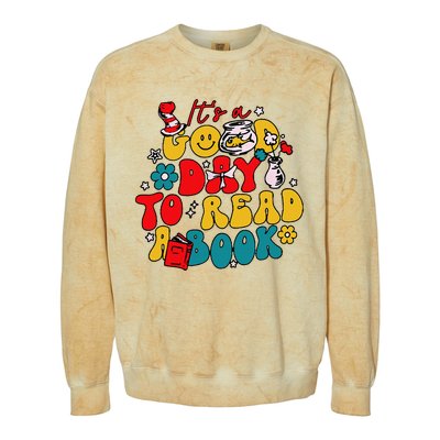 Its A Good Day To Read A Book Reading Day Colorblast Crewneck Sweatshirt