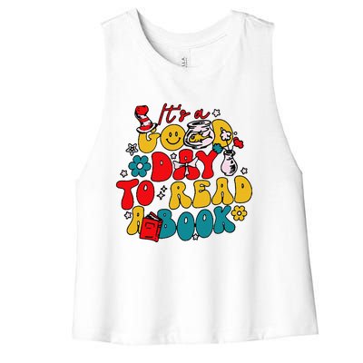 Its A Good Day To Read A Book Reading Day Women's Racerback Cropped Tank