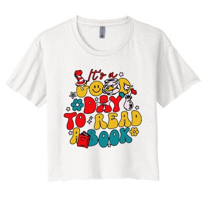 Its A Good Day To Read A Book Reading Day Women's Crop Top Tee