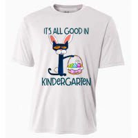 It's All Good In Kindergarten Funny Cat Bunny Costume Easter Day Easter Eggs Cooling Performance Crew T-Shirt