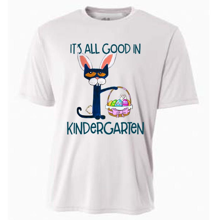 It's All Good In Kindergarten Funny Cat Bunny Costume Easter Day Easter Eggs Cooling Performance Crew T-Shirt