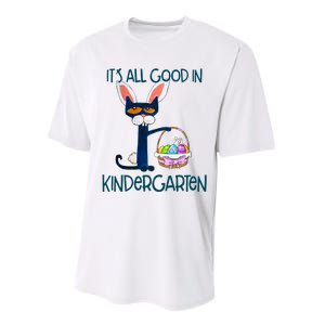 It's All Good In Kindergarten Funny Cat Bunny Costume Easter Day Easter Eggs Performance Sprint T-Shirt