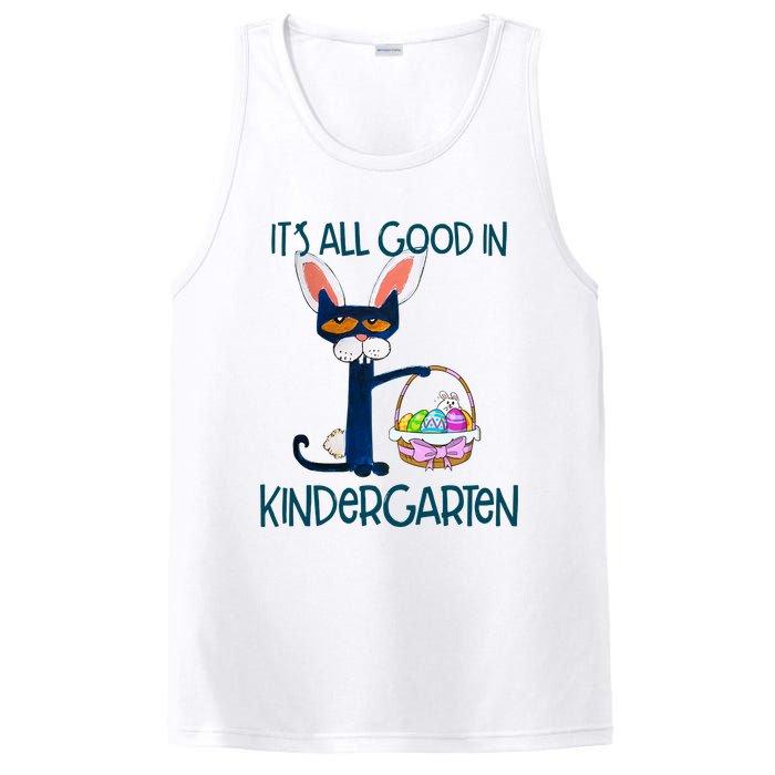 It's All Good In Kindergarten Funny Cat Bunny Costume Easter Day Easter Eggs PosiCharge Competitor Tank