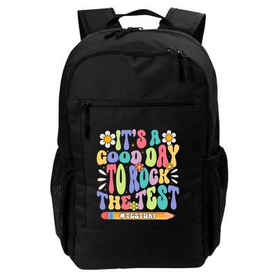 ItS A Good Day To Rock The Test Groovy Testing Motivation Backpack