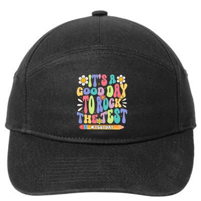 ItS A Good Day To Rock The Test Groovy Testing Motivation 7-Panel Snapback Hat